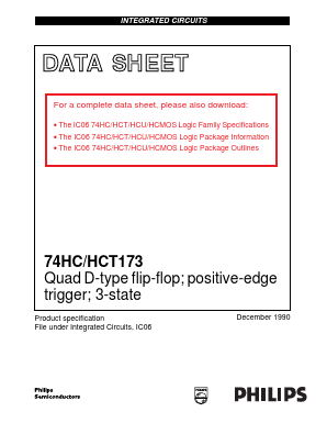 74HC173D Datasheet PDF Philips Electronics