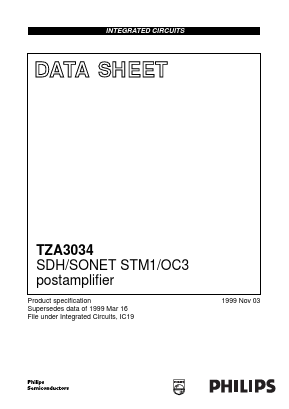 TZA3034U Datasheet PDF Philips Electronics