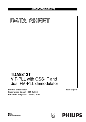 TDA9813TV3 Datasheet PDF Philips Electronics