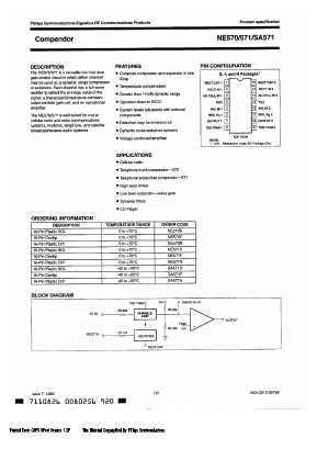 SA571N Datasheet PDF Philips Electronics