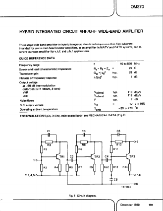 OM370 Datasheet PDF Philips Electronics