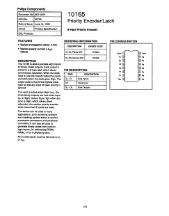 10165N Datasheet PDF Philips Electronics