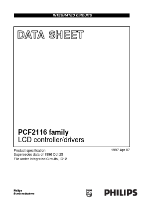 PCF2116GU Datasheet PDF Philips Electronics
