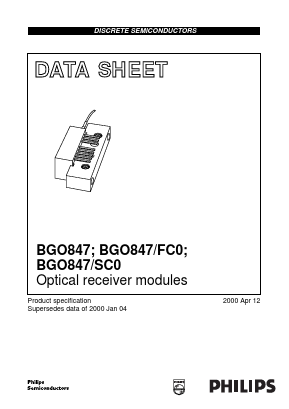 BGO847_SC0 Datasheet PDF Philips Electronics