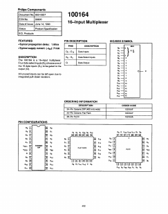 100164Y Datasheet PDF Philips Electronics