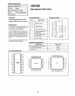 100180A Datasheet PDF Philips Electronics