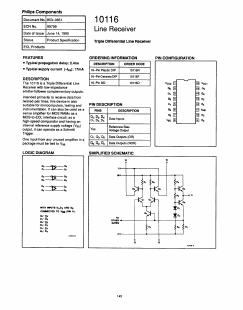 10116 Datasheet PDF Philips Electronics
