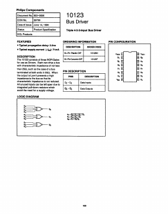 10123 Datasheet PDF Philips Electronics