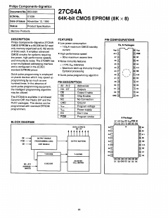 27C64A Datasheet PDF Philips Electronics