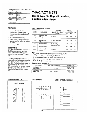 74AC11378N Datasheet PDF Philips Electronics