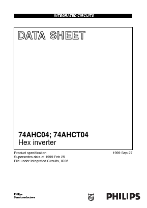 74AHC04D Datasheet PDF Philips Electronics