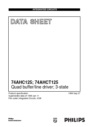 74AHC125D Datasheet PDF Philips Electronics