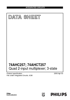 74AHCT257 Datasheet PDF Philips Electronics