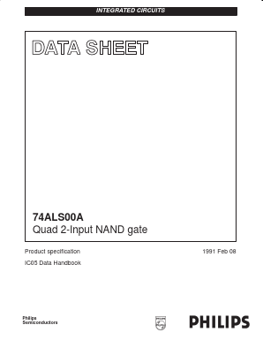 74ALS00A Datasheet PDF Philips Electronics