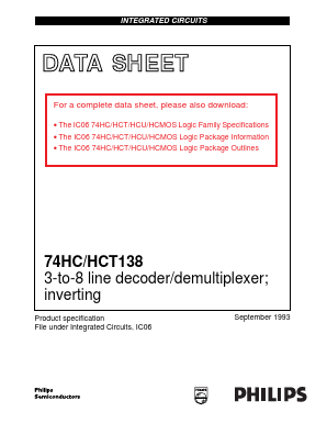 74HCT138DB Datasheet PDF Philips Electronics