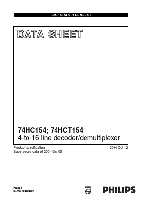 74HC154D Datasheet PDF Philips Electronics