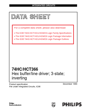 74HC366PW Datasheet PDF Philips Electronics