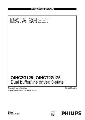 74HC2G125DC Datasheet PDF Philips Electronics