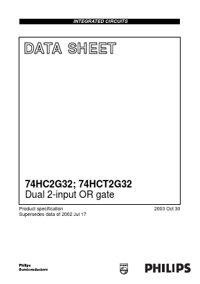 HCT2G32 Datasheet PDF Philips Electronics