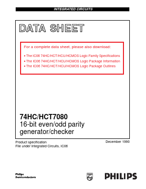 74HC7080D Datasheet PDF Philips Electronics