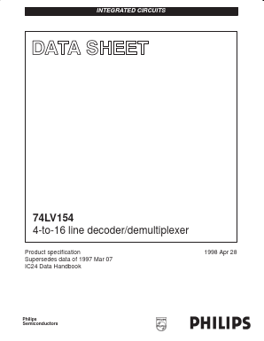 74LV154PW Datasheet PDF Philips Electronics