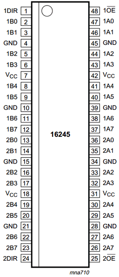 74LVC16245ABQ Datasheet PDF Philips Electronics