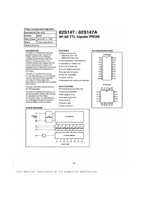 N82S147AA Datasheet PDF Philips Electronics