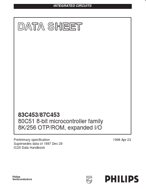 87C453 Datasheet PDF Philips Electronics