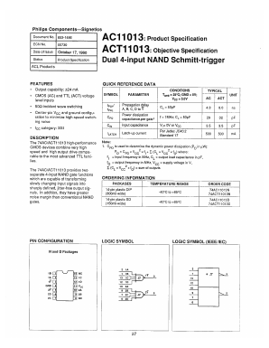 ACT11013N Datasheet PDF Philips Electronics