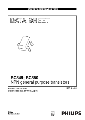 BC850C Datasheet PDF Philips Electronics