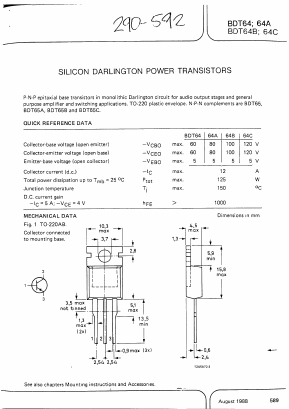 BDT64F Datasheet PDF Philips Electronics