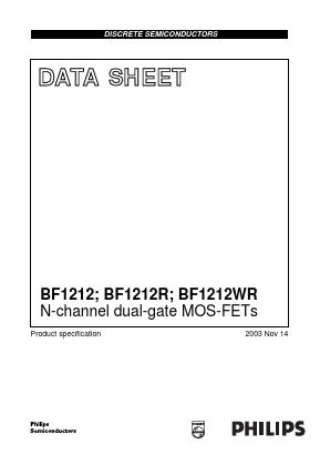 BF1212 Datasheet PDF Philips Electronics