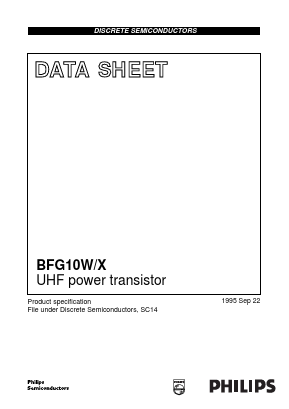 BFG10W Datasheet PDF Philips Electronics