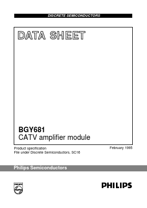BGY681 Datasheet PDF Philips Electronics