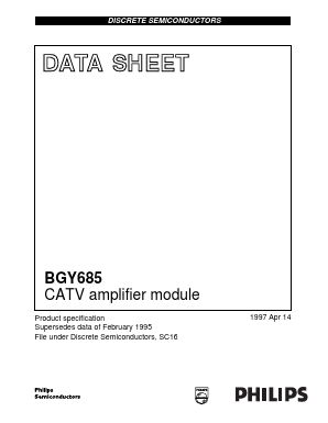 BGY685 Datasheet PDF Philips Electronics