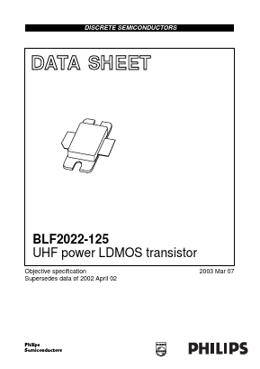 BLF2022-125 Datasheet PDF Philips Electronics
