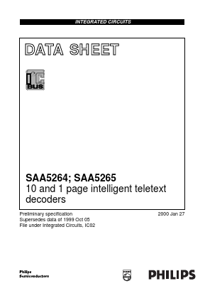 SAA5265 Datasheet PDF Philips Electronics