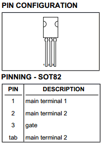 BT134-600F Datasheet PDF Philips Electronics