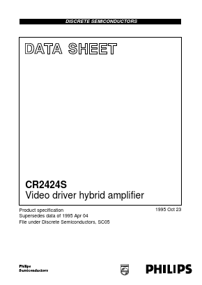CR2424 Datasheet PDF Philips Electronics