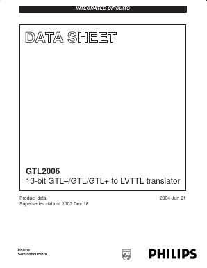 GTL2006PW Datasheet PDF Philips Electronics
