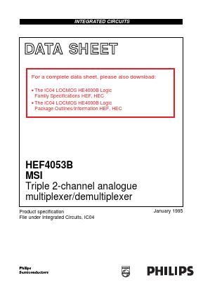 HEF4053BPN Datasheet PDF Philips Electronics