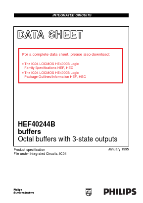 HEC40244BD Datasheet PDF Philips Electronics