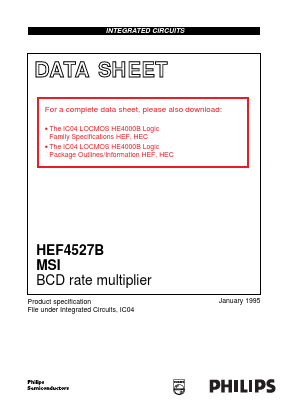 HEF4527BN Datasheet PDF Philips Electronics