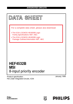 HEF4532BF Datasheet PDF Philips Electronics