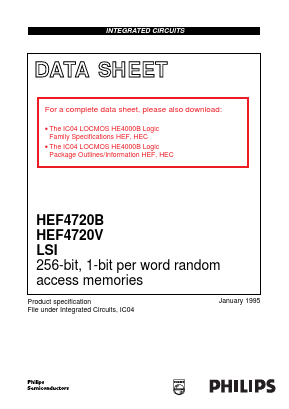 HEF4720VD Datasheet PDF Philips Electronics