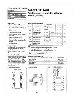 74AC11470D Datasheet PDF Philips Electronics