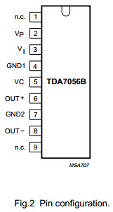 TDA7056B/N1/S5 Datasheet PDF Philips Electronics