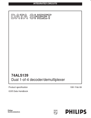 74ALS139 Datasheet PDF Philips Electronics