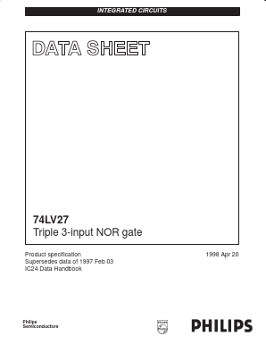 74LV27N Datasheet PDF Philips Electronics