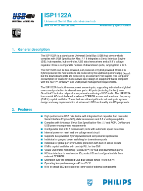 ISP1122A Datasheet PDF Philips Electronics